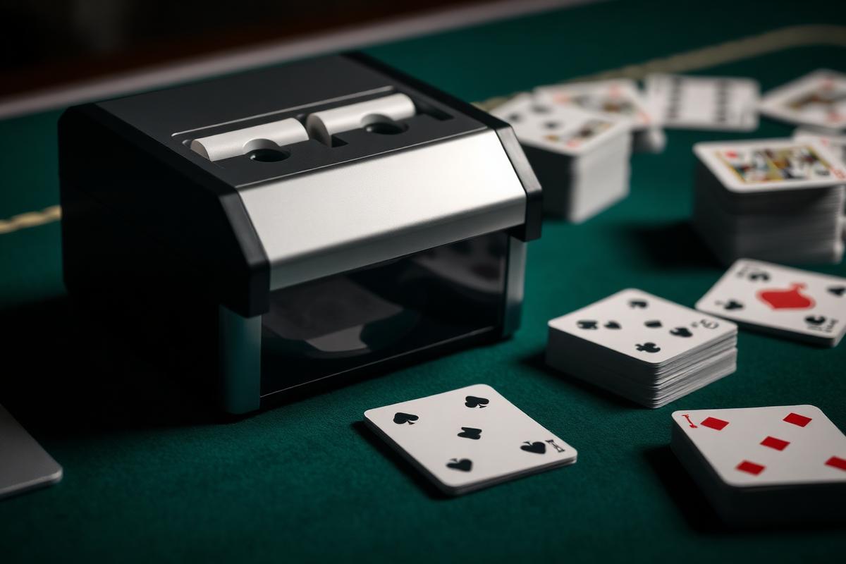 Automatic shuffler and table equipment detail
